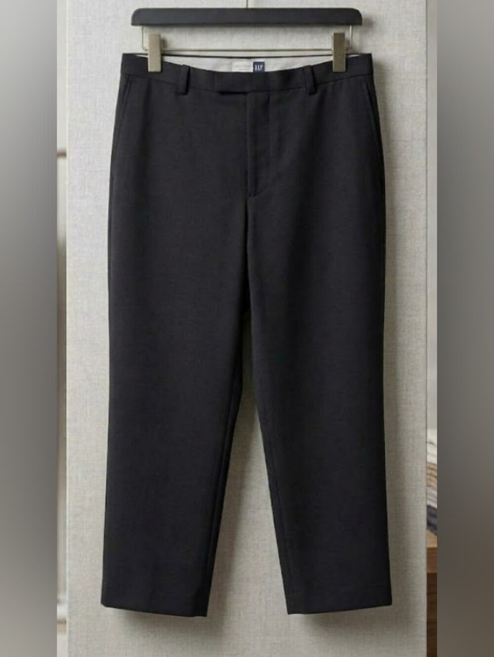 GAP Wool Blend Cropped Stretch Pants in Black (Sz 8) Minimalist Fall Capsule